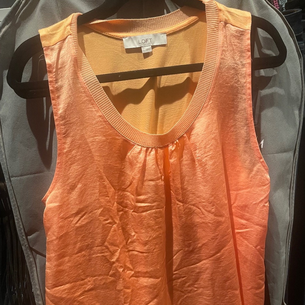 Ann Taylor LOFT Mix Media Tank Blouse